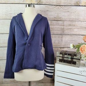 CHASER Blazer Navy Sweatshirt With Strapping Blue Medium